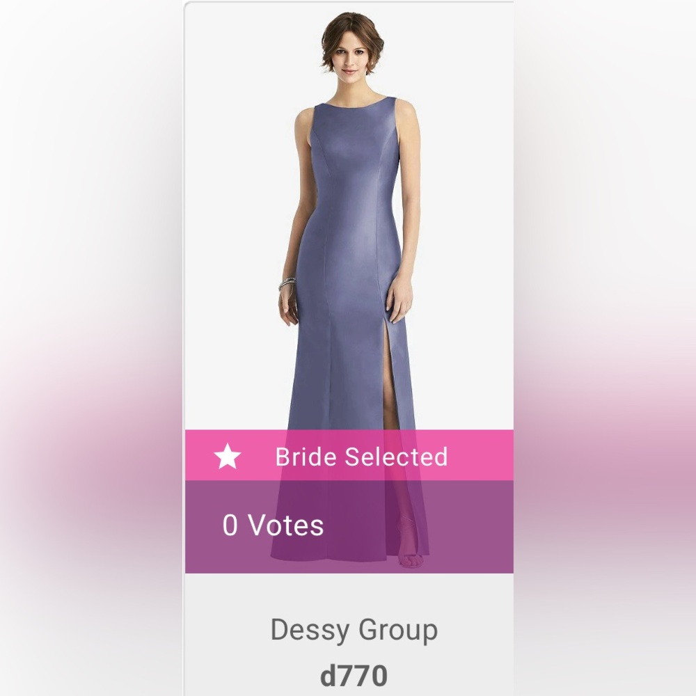 Reddy d770 French Blue Satin Dress